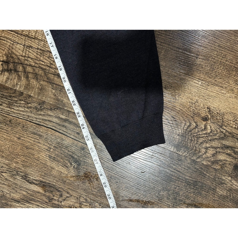 Bloomingdale's Sweater Men's 2XL Navy Long Sleeve Ribbed Hem & Cuff Quarter Zip - Picture 7 of 13
